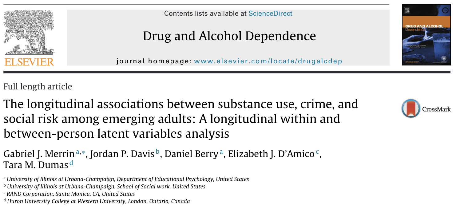 The Longitudinal Associations Between Substance Use Crime And Social